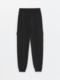 Ladies Baggy Cargo Sweatpants | Black