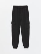 Ladies Baggy Cargo Sweatpants | Black