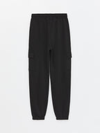 Ladies Baggy Cargo Sweatpants | Black