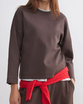 Ladies Boyfriend Oversized Sweatshirt| Coffee/Brown
