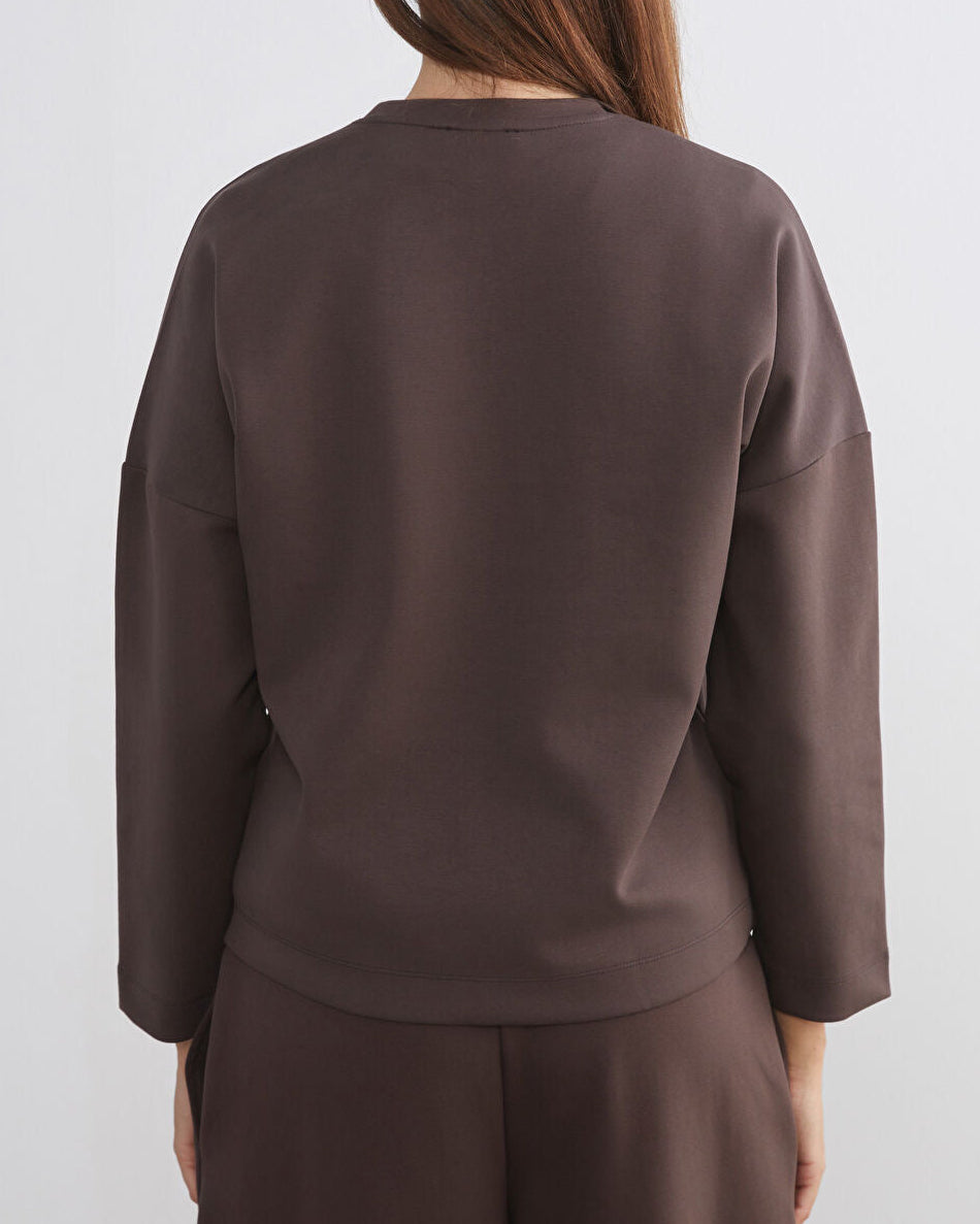 Ladies Boyfriend Oversized Sweatshirt| Coffee/Brown