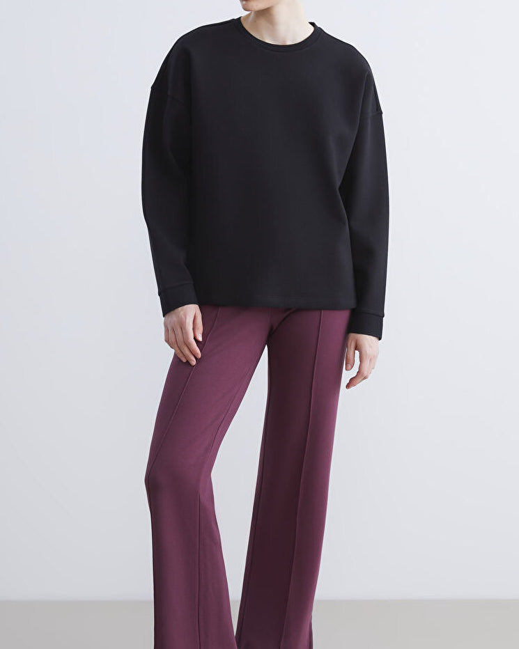 Ladies Boyfriend Oversized Sweatshirt | Black