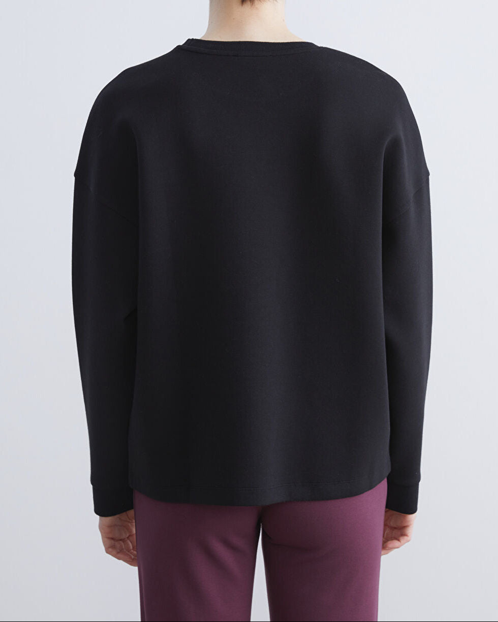 Ladies Boyfriend Oversized Sweatshirt | Black