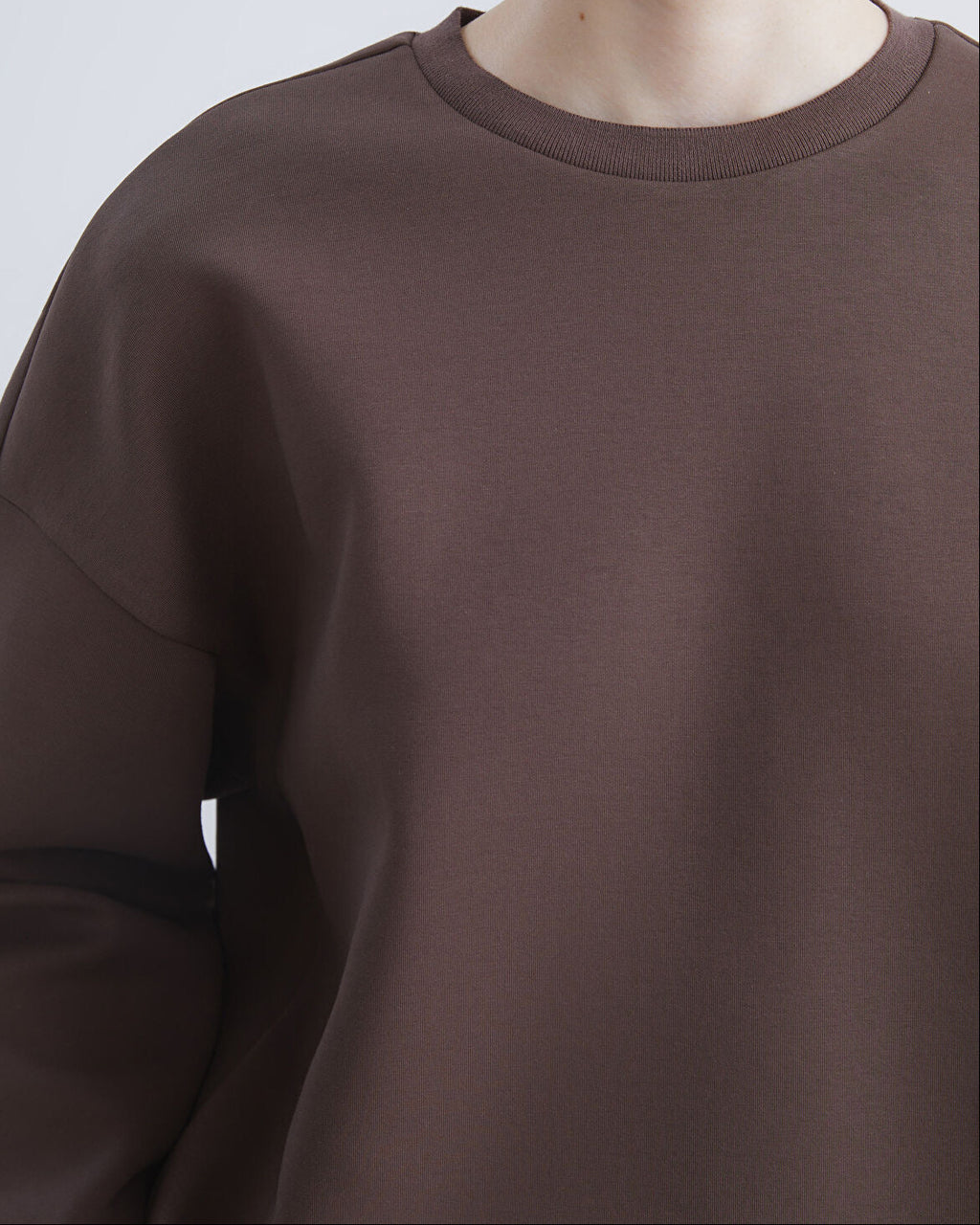 Ladies Boyfriend Oversized Sweatshirt| Coffee/Brown