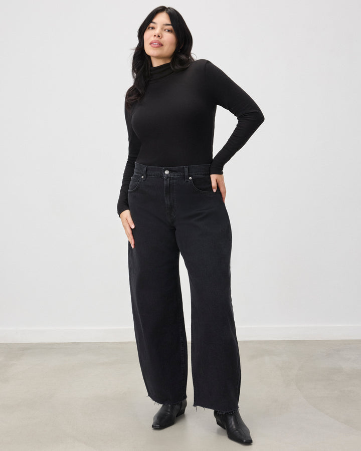 Women’s Black Turtle Neck Top | Classic High Neck Top for Women