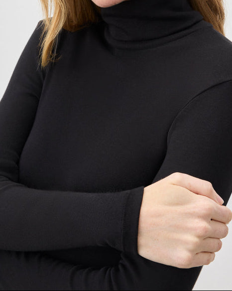 Women’s Black Turtle Neck Top | Classic High Neck Top for Women