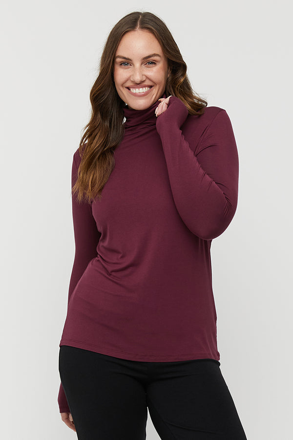 Women’s Maroon Turtle Neck Top |High Neck Top for Women in Bangladesh