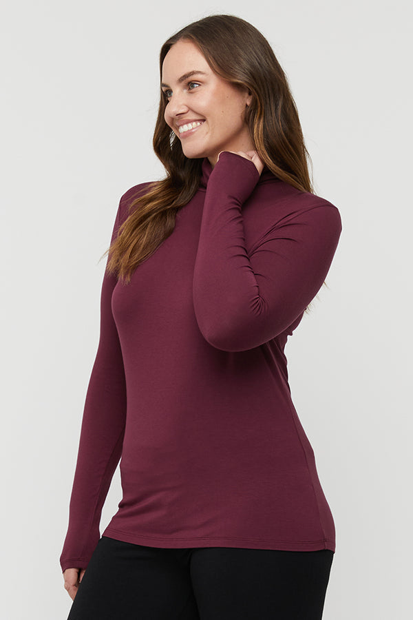 Women’s Maroon Turtle Neck Top |High Neck Top for Women in Bangladesh