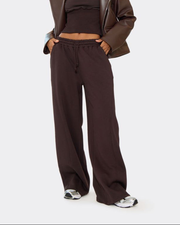 Washed High/Mid Waist Women’s Coffee Heavyweight Joggers