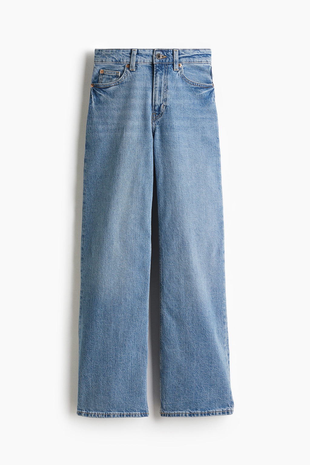 High Rise Extra Wide Leg Denim Blue Baggy Fit Jeans for Women