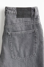 High Rise Extra Wide Leg Grey Baggy Fit Jeans for Women