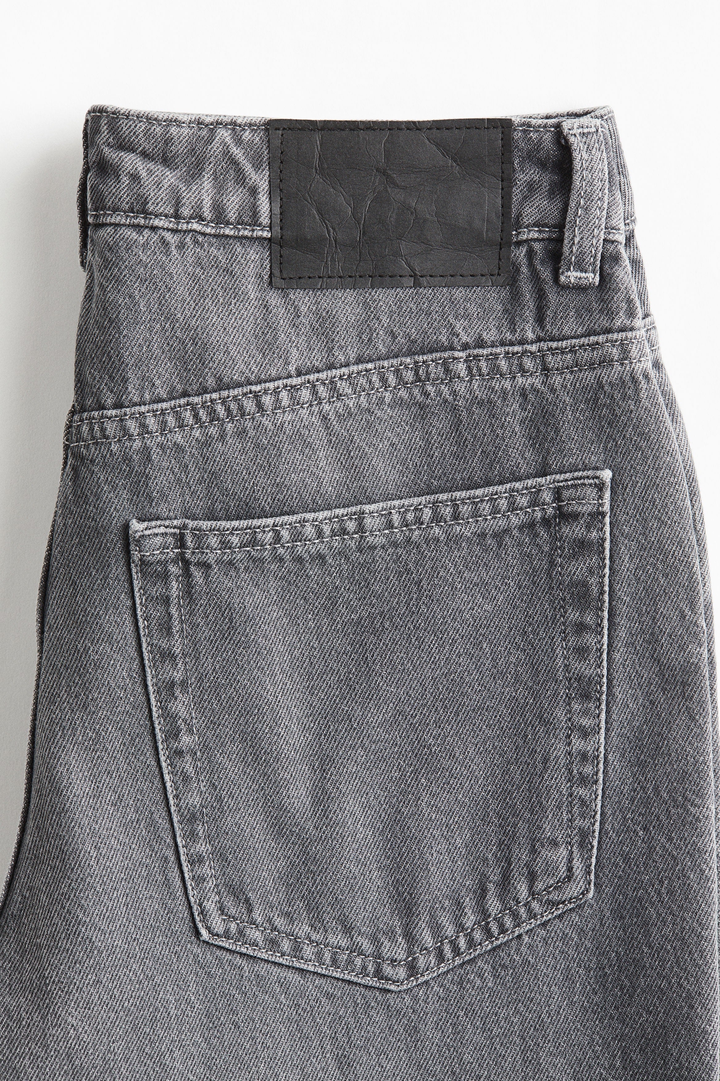 High Rise Extra Wide Leg Grey Baggy Fit Jeans for Women