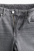 High Rise Extra Wide Leg Grey Baggy Fit Jeans for Women