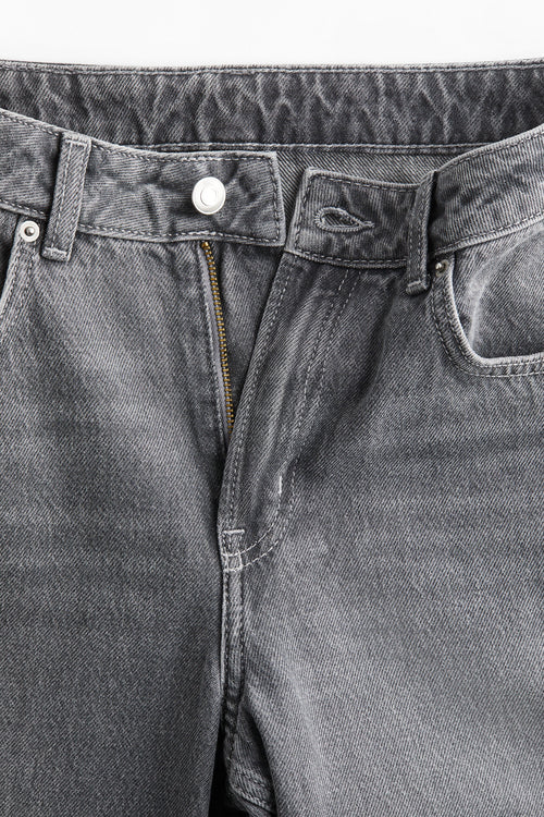 High Rise Extra Wide Leg Grey Baggy Fit Jeans for Women