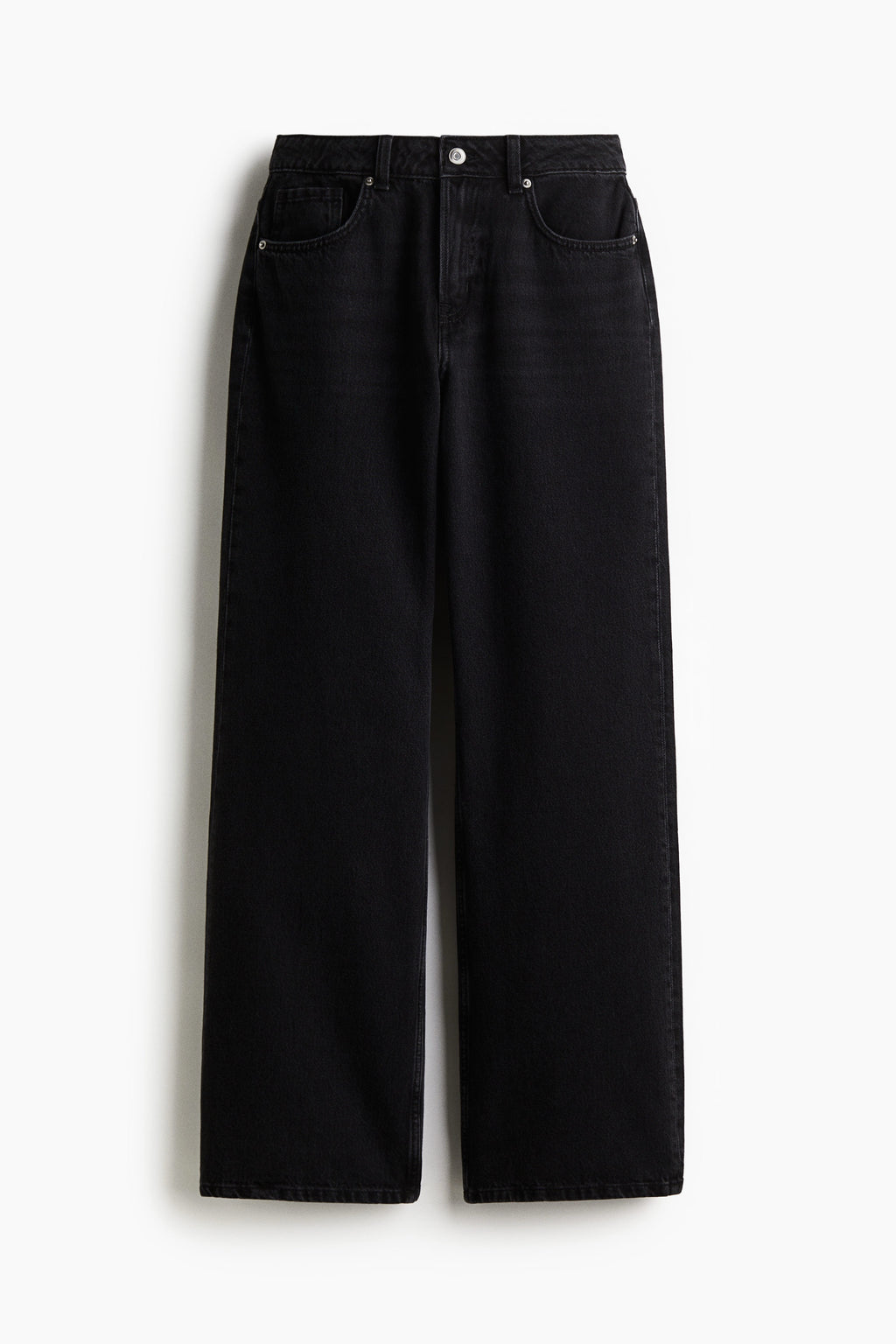High Rise Extra Wide Leg Black Baggy Fit Jeans for Women