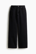 High Rise Extra Wide Leg Black Baggy Fit Jeans for Women